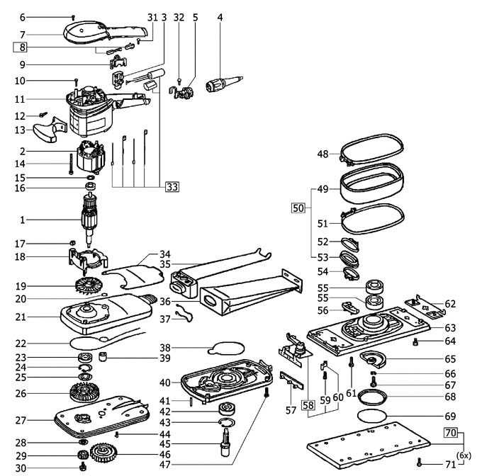 Festool RS 100 Q / 490036 Spare Parts