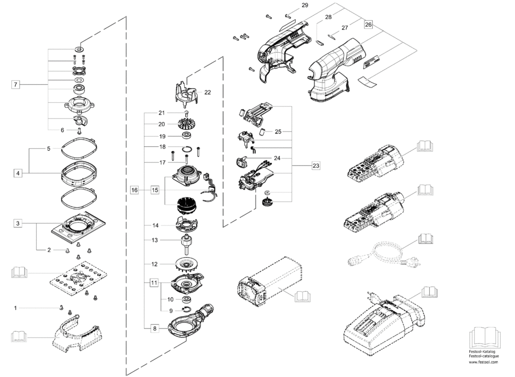 Festool RTSC 400 Li 3.1 / 10018960 Spare Parts