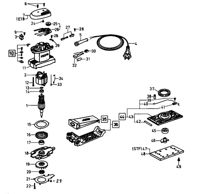 Festool RS 4 / 486861 Spare Parts