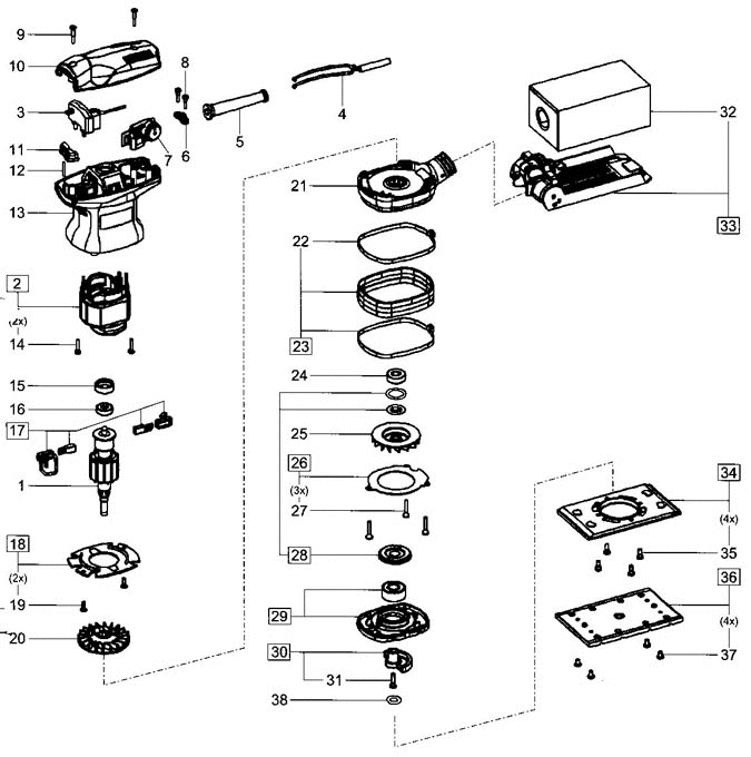 Festool RS 400 E / 486612 Spare Parts