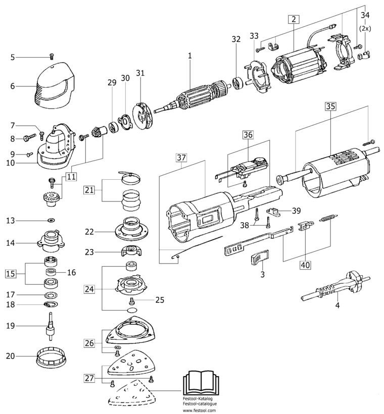 Festool DX 93 E / 489918 Spare Parts