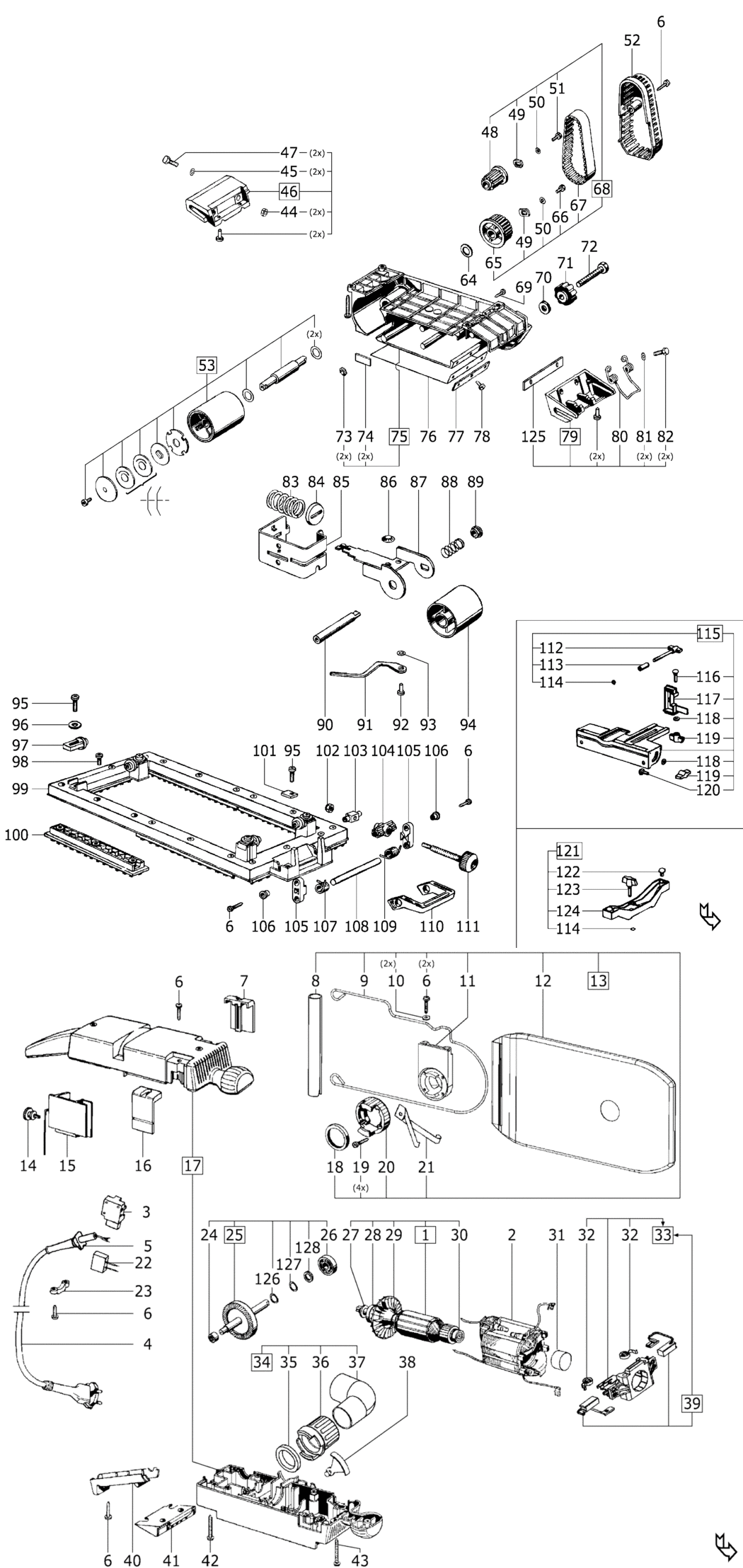 Festool BS 75 / 491320 Spare Parts