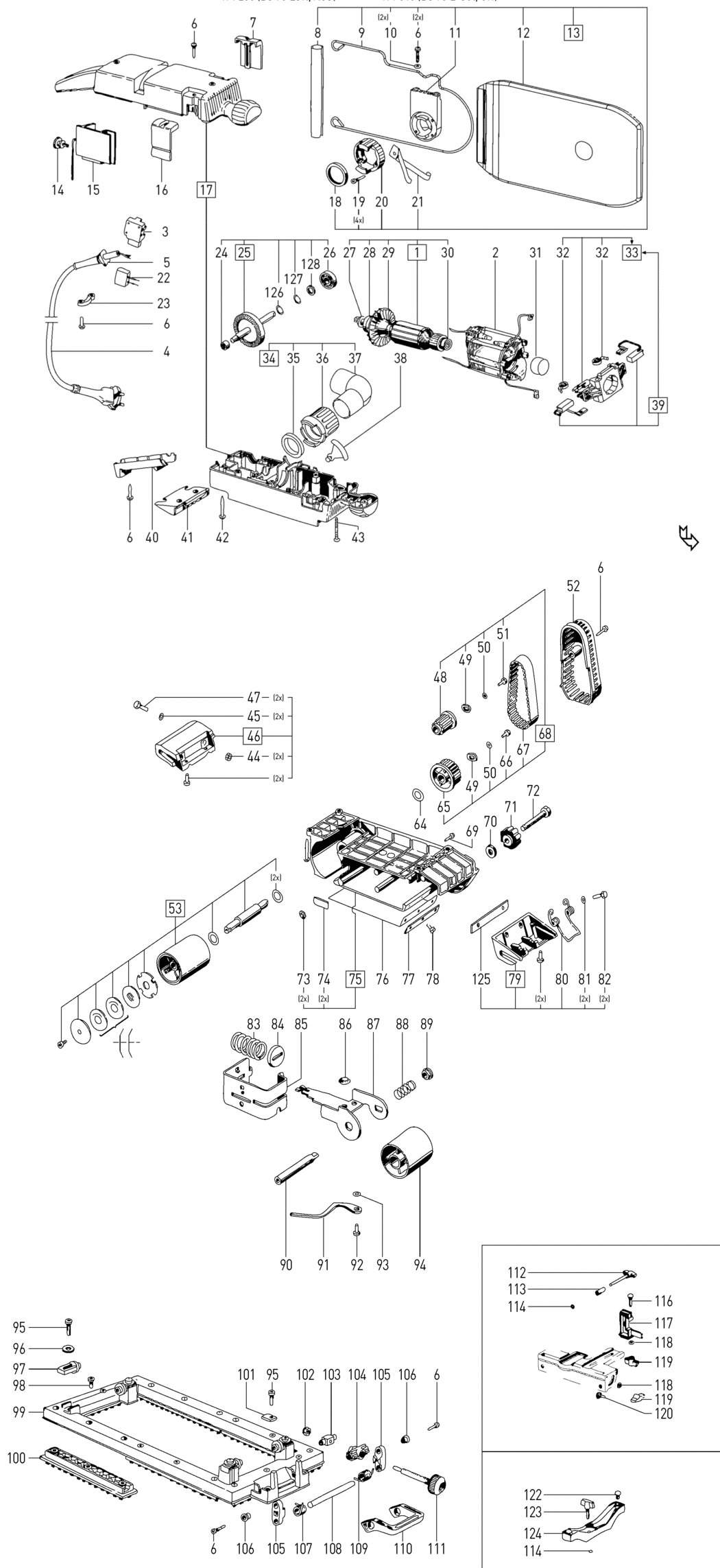 Festool BS 75 E-Set GB 240V / 204653 Spare Parts