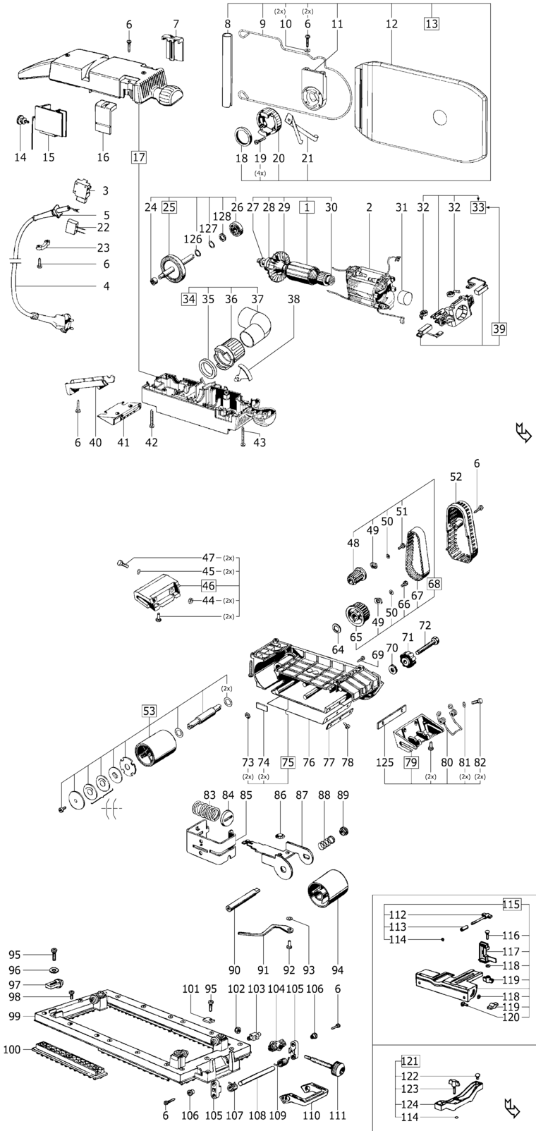Festool GB 240V / 494799 Spare Parts