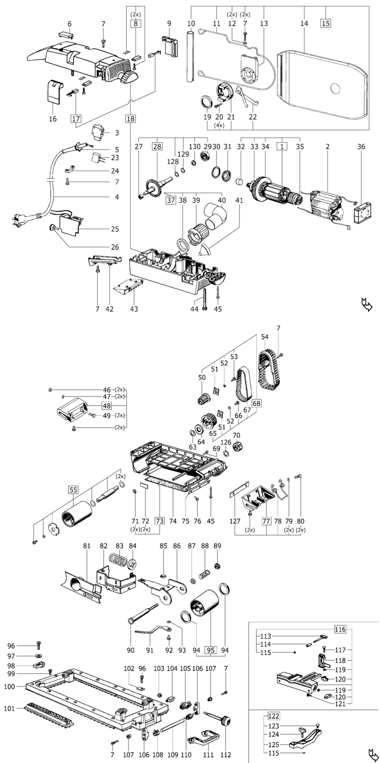 Festool BS 105 GB / 491328 Spare Parts