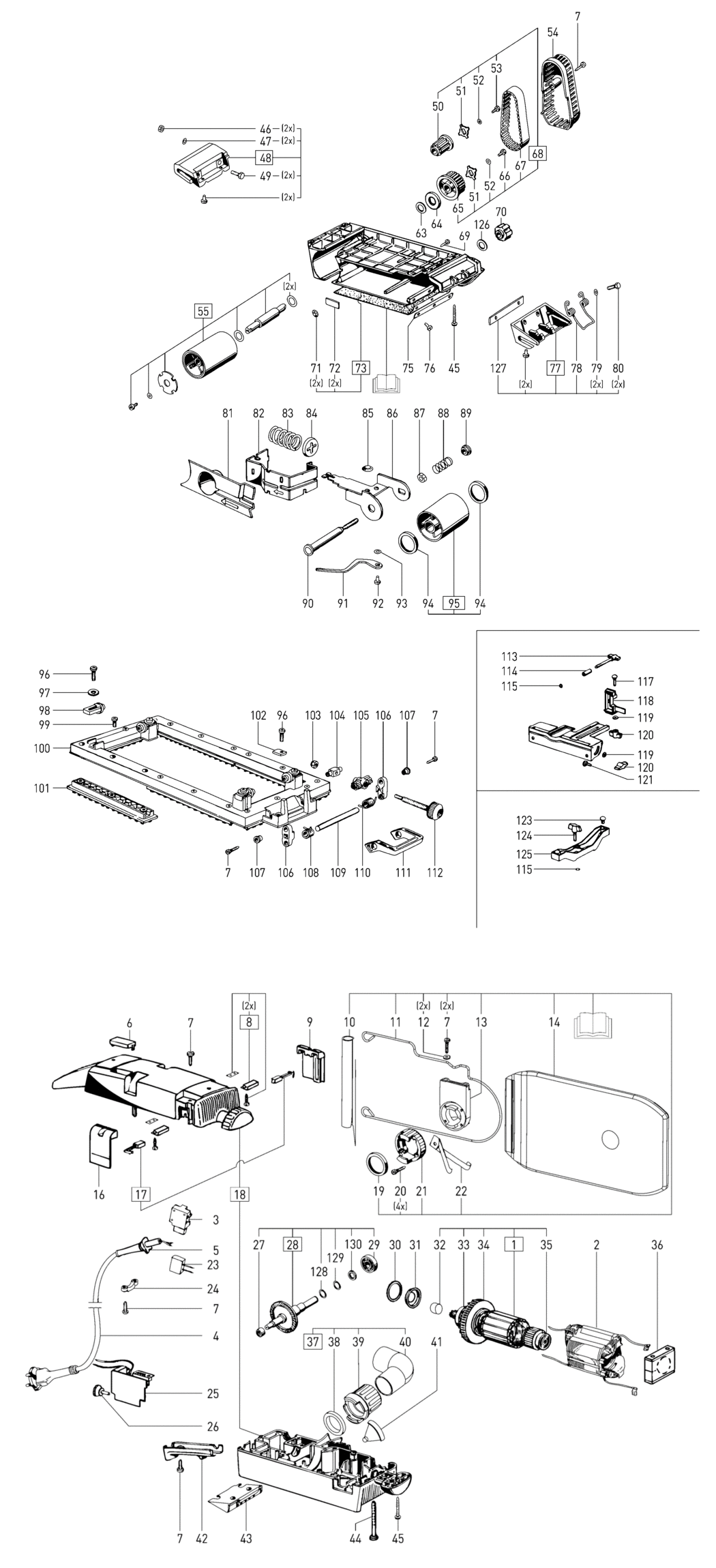 Festool BS 105 E 120V / 492200 Spare Parts