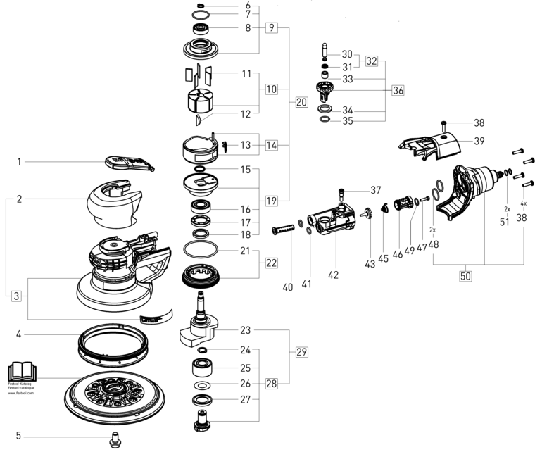 Festool LEX 3 125/5 / 496891 Spare Parts