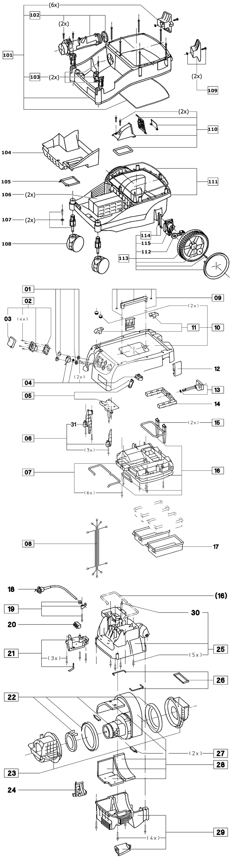 Festool CT 22 E 230V / 454919 Spare Parts