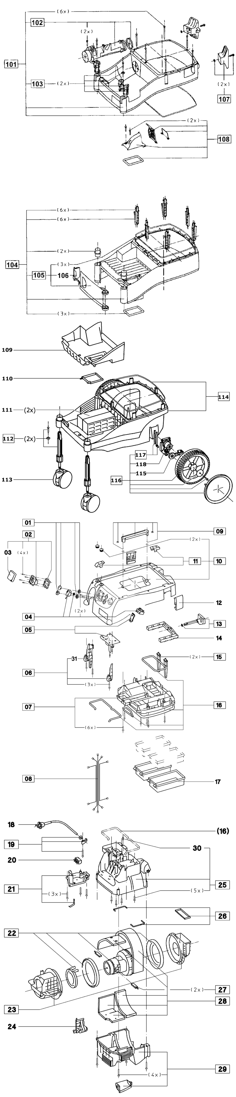 Festool CT 33 E 230V / 454930 Spare Parts