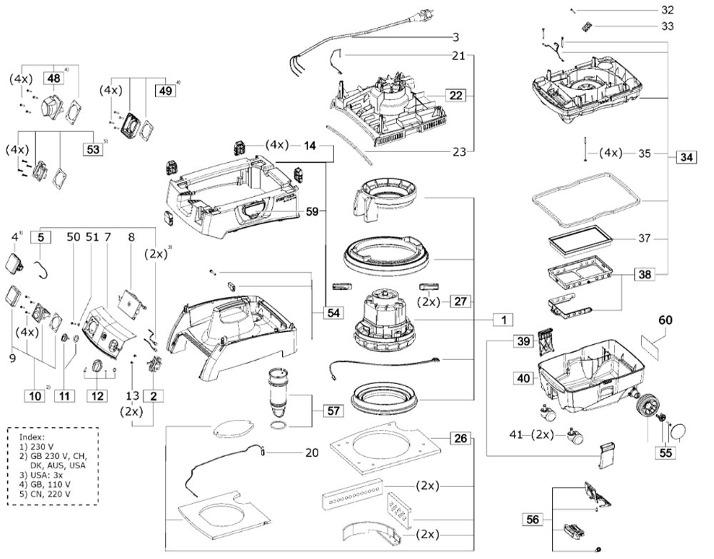 Festool CTL MINI GB 230V / 456882 Spare Parts