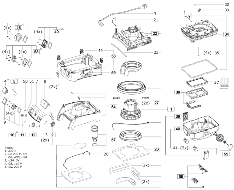 Festool CTL MINI GB 110V R / 499594 Spare Parts