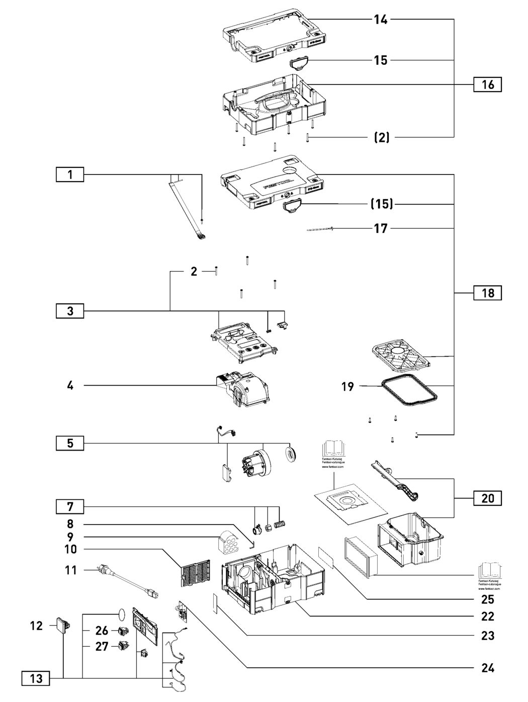 Festool CTL SYS GB 240V / 500922 Spare Parts