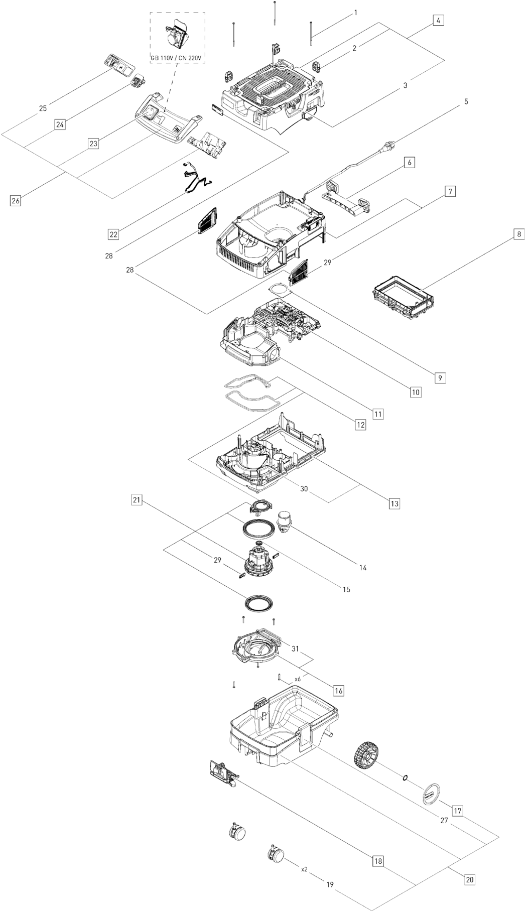 Festool CTM MIDI I GB 240V (SI) / 10285668 Spare Parts