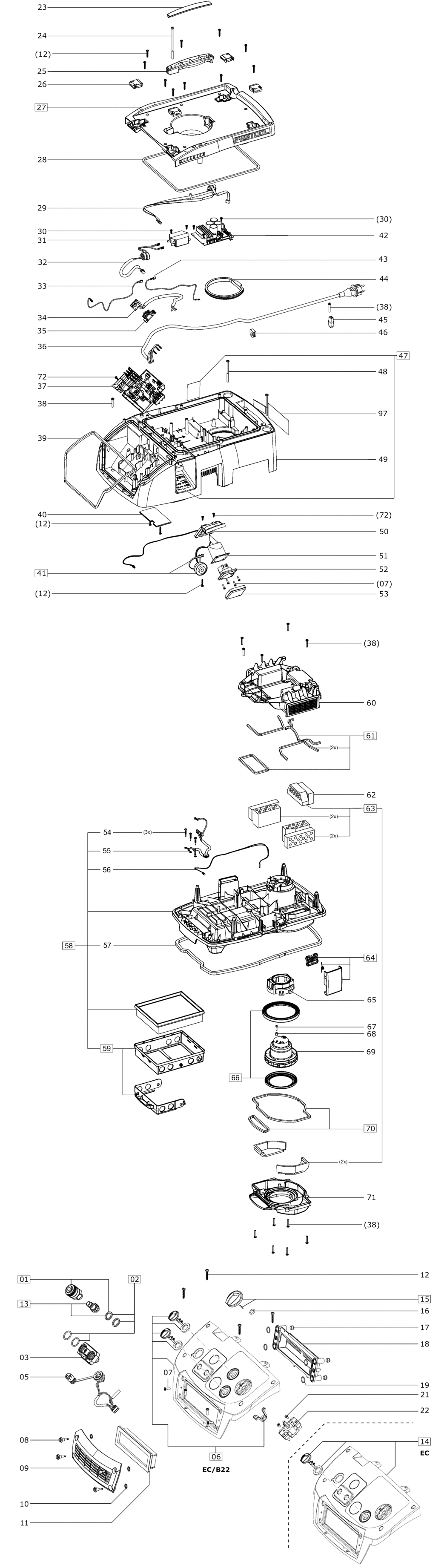 Festool CTM 48 E LE EC/B22 R1 / 202829 Spare Parts