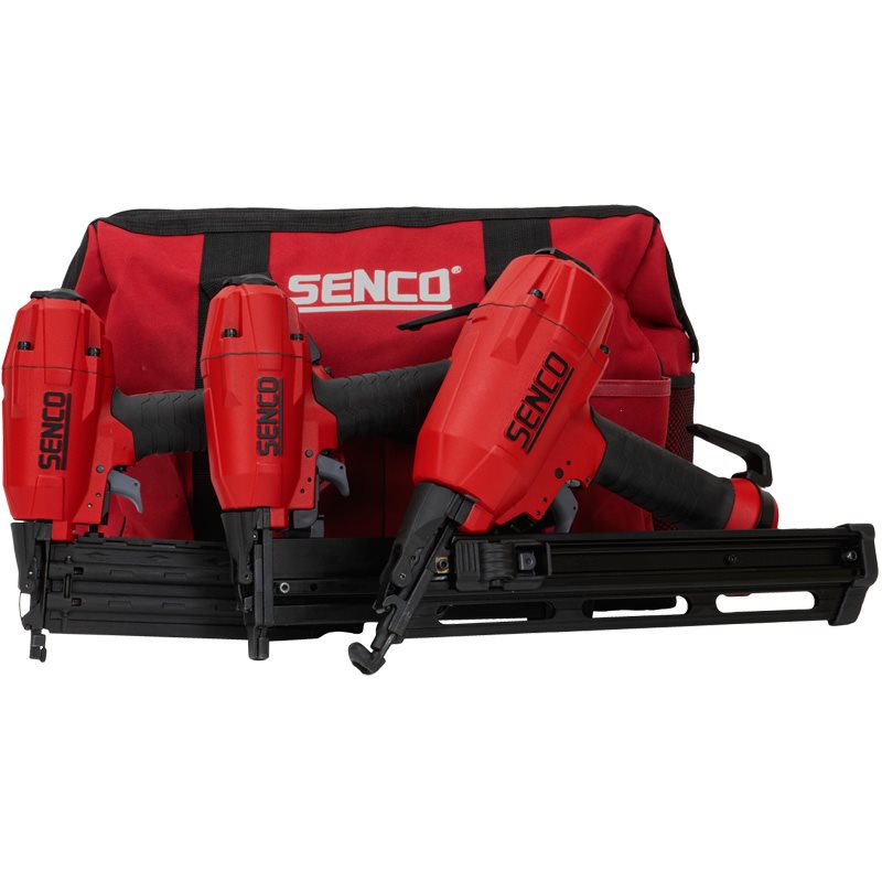 Senco 10S2001N Brad Nailer Finish Nailer & Stapler Air Tool Pack in Bag 